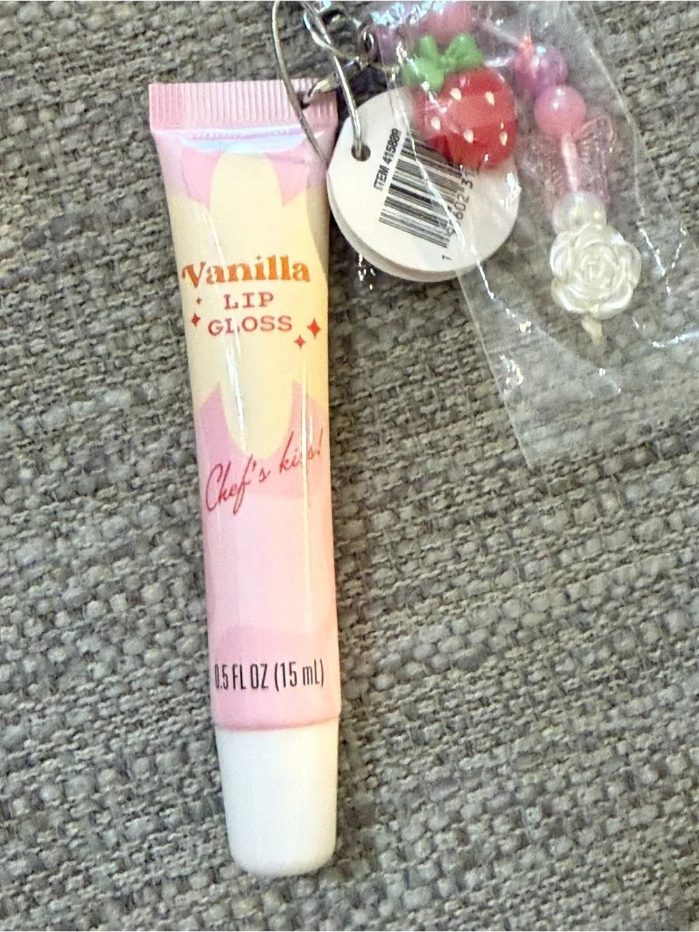 Vanilla Lip Gloss with charms